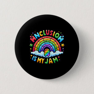 Neurodiversity Inclusion Is My Jam Autism Awarenes 2 Inch Round Button