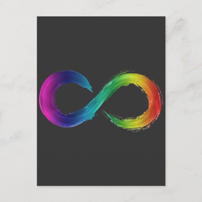 Neurodiversity Infinity Logo Shirt  Postcard (Front)