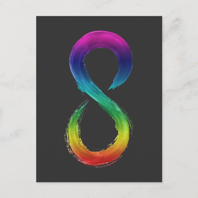 Neurodiversity Infinity Logo Shirt  Postcard (Front)