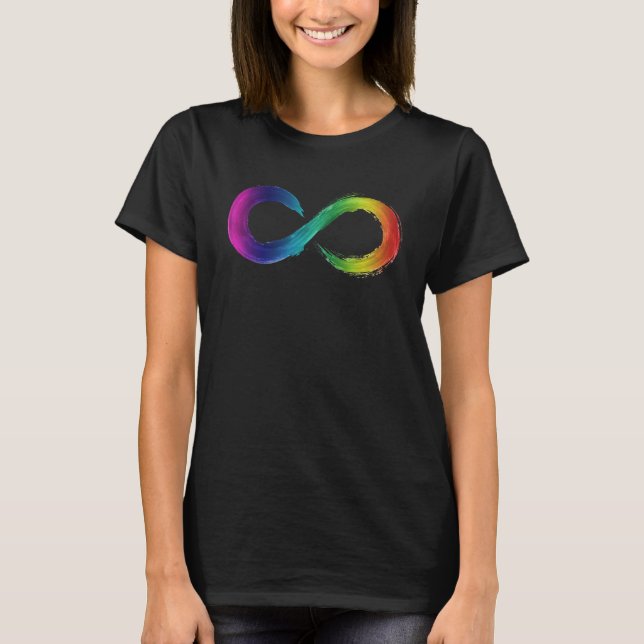 Neurodiversity Infinity Rainbow T-Shirt (Front)