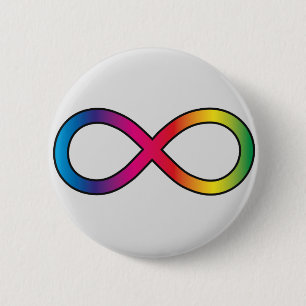 Neurodiversity infinity symbol 2 inch round button