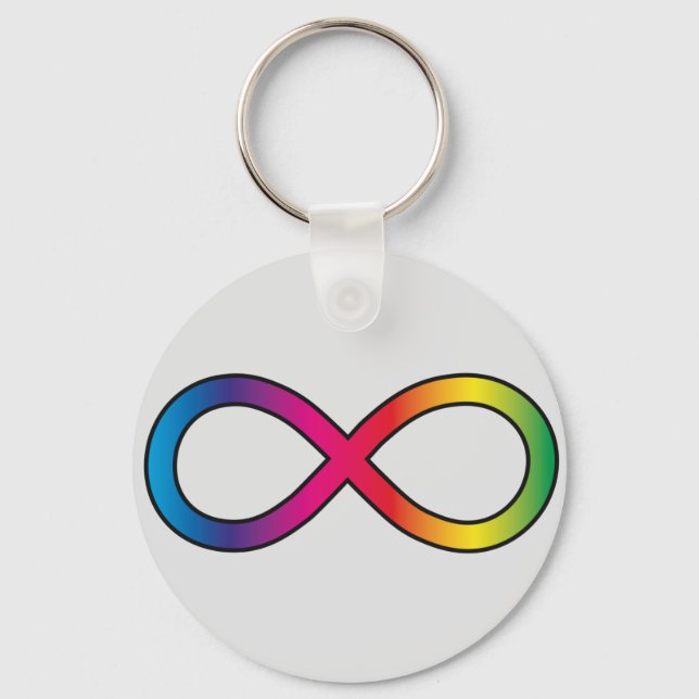 Neurodiversity infinity symbol keychain (Front)