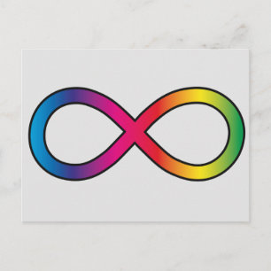 Neurodiversity infinity symbol postcard