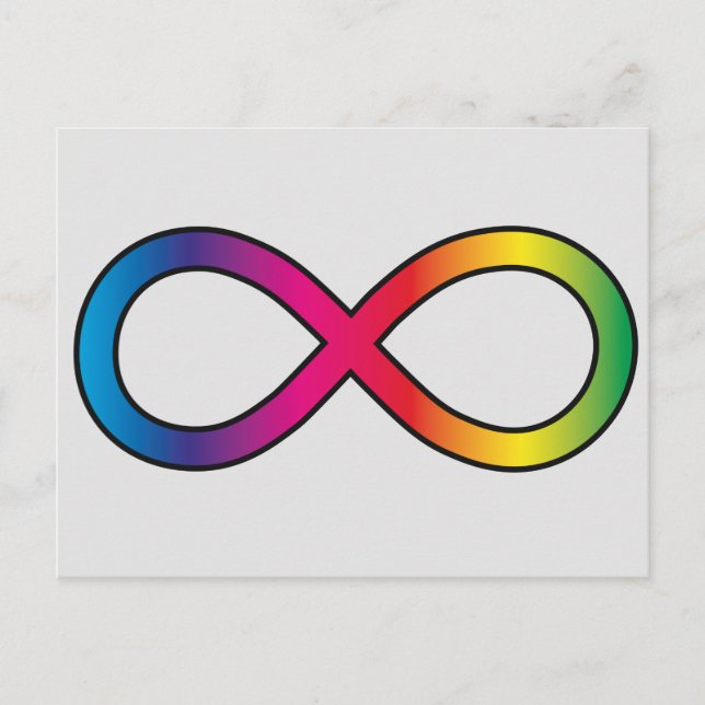 Neurodiversity infinity symbol postcard (Front)