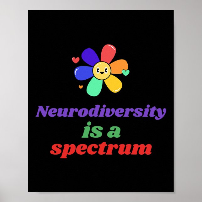 Neurodiversity Is A Spectrum Disorder Asd Adhd Aut Poster (Front)