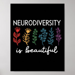 Neurodiversity Is Beautiful Autism Awareness Adhd  Poster