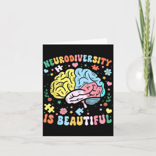 Neurodiversity is beautiful autism awareness menta card