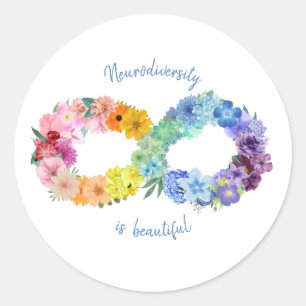 Neurodiversity is Beautiful Classic Round Sticker