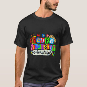 Neurodiversity is beautiful leopard funny autism T-Shirt