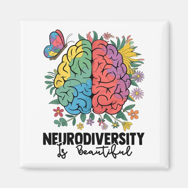 Neurodiversity Is Beautiful Sped Adhd Autism Aware Magnet (Front)