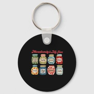 Neurodiversity Is My Jam Autism Inclusion Special  Keychain