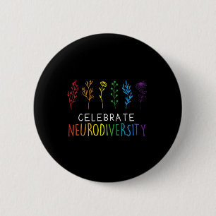 Neurodiversity Mental Health Autism Awareness 1  2 Inch Round Button