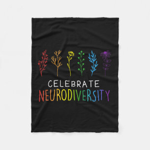 Neurodiversity Mental Health Autism Awareness 1  Fleece Blanket