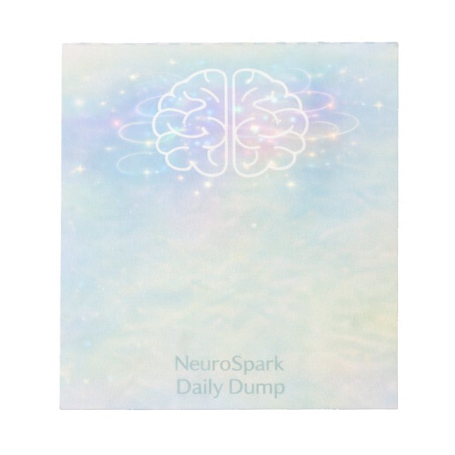 Neurodiversity NeuroSpark Daily Dump Pastel Design Notepad (Front)
