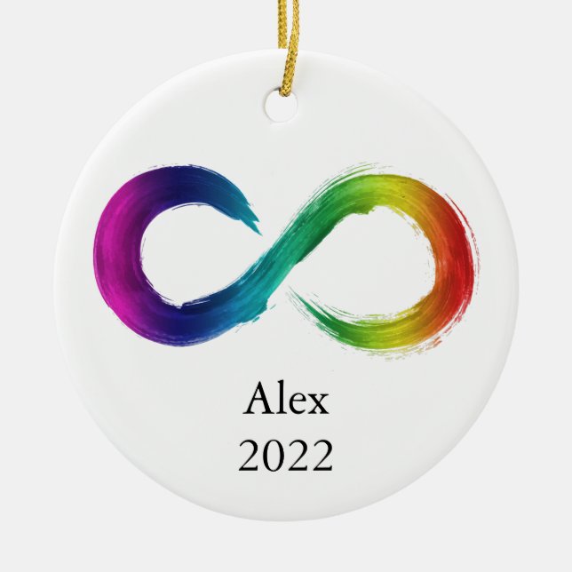 Neurodiversity Ornament with Name (Front)
