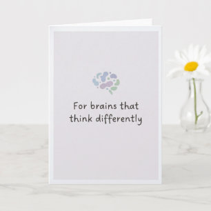  Neurodiversity Pride Brain Inspirational Greeting Card