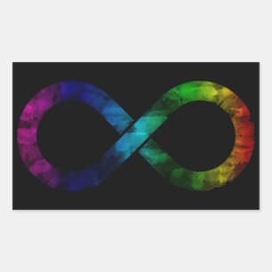 Neurodiversity Rainbow Infinity Watercolor Sticker