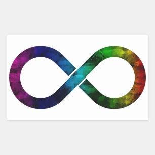 Neurodiversity Rainbow Infinity Watercolor Sticker