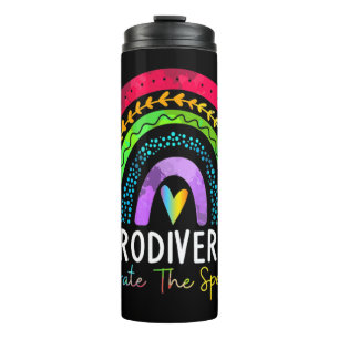 Neurodiversity Shirt Autism Spectrum ASD ADHD Rain Thermal Tumbler