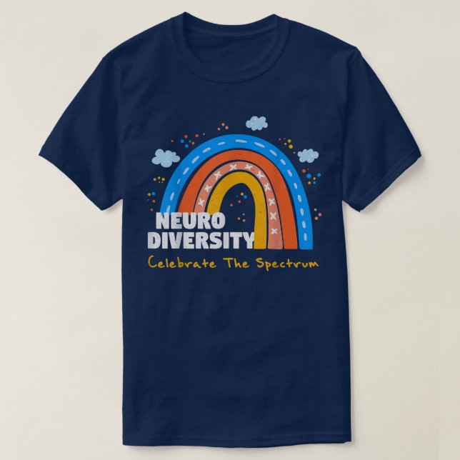 Neurodiversity Spectrum Support Autism ASD ADHD Bo T-Shirt (Design Front)