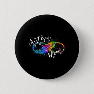 Neurodiversity Symbol Rainbow Infinity Autism Mom 2 Inch Round Button