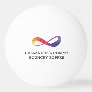 Neurodiversity watercolor infinity symbol ping pong ball