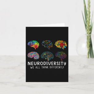 Neurodiversity We All Think Differently Brain Auti Card