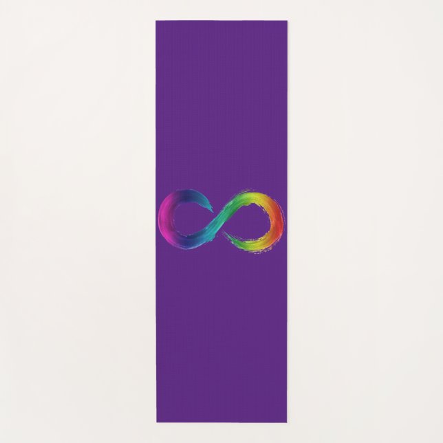 Neurodiversity Yoga mat (purple)- autism awareness (Front)