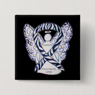 Neuroendocrine Cancer Awareness Ribbon Angel Pin