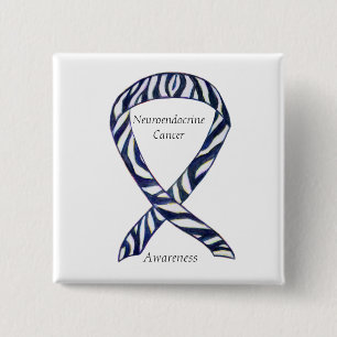 Neuroendocrine Cancer Awareness Ribbon Custom Pin