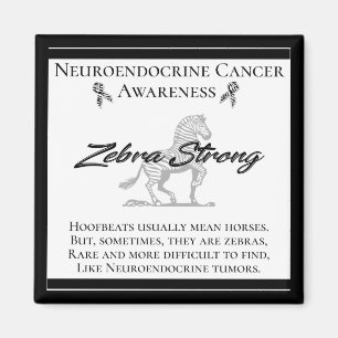 Neuroendocrine Cancer Awareness  Zebra Strong Magnet