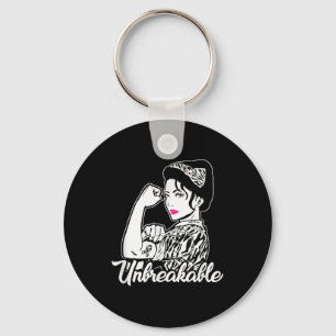 Neuroendocrine Carcinoid Cancer Unbreakable Ribbon Keychain