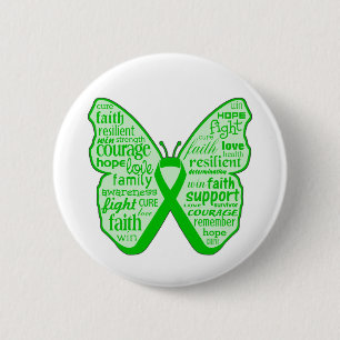 Neurofibromatosis Awareness Butterfly Ribbon 2 Inch Round Button