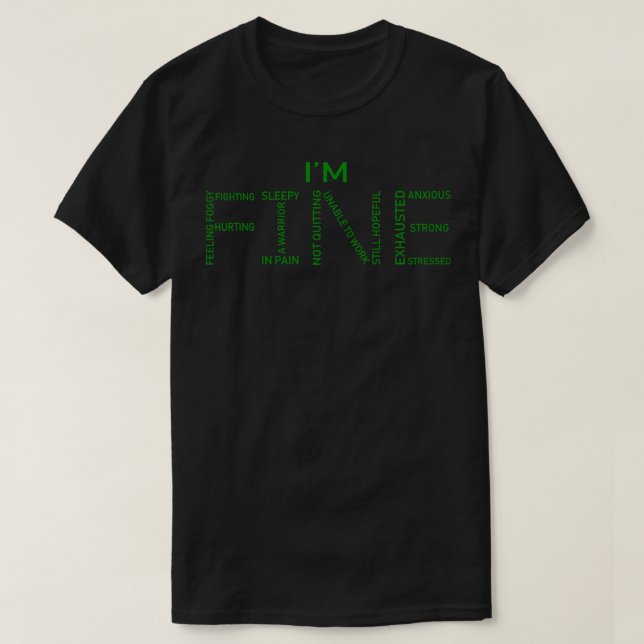 Neurofibromatosis Awareness Fine Word Art In This  T-Shirt (Design Front)