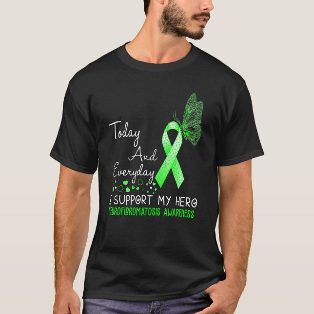 Neurofibromatosis Awareness I Support My Hero Butt T-Shirt (Front)