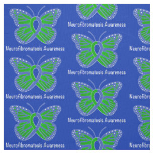 Neurofibromatosis Butterfly Awareness Ribbon Fabric