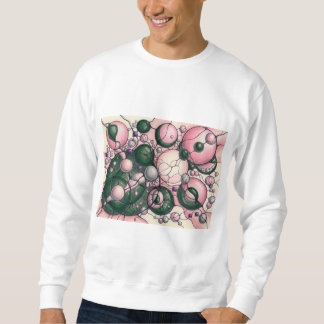 Neurographic Art Sweatshirt Pink Green Abstract Sp