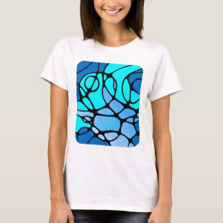 neurographic blue modern abstract design T-Shirt