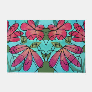 NEUROGRAPHIC SPRING FLOWERS WATERCOLORS DOORMAT