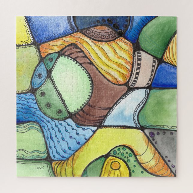 Neurographic Square Art Jigsaw Puzzle (Vertical)