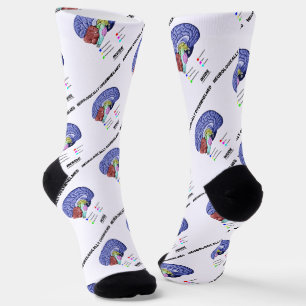 Neurologically Overwhelmed Inside Brain Anatomy Socks