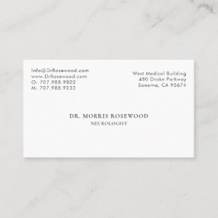 Neurologist business card