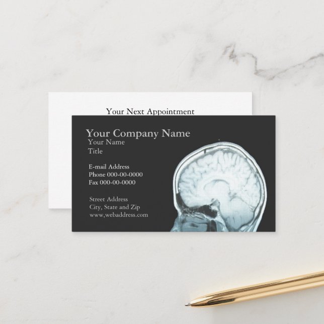 Neurologue Carte de visite de rendez-vous (Devant/Arrière en situation)