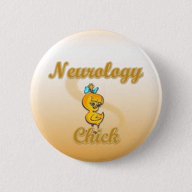 Neurology Chick 2 Inch Round Button (Front)