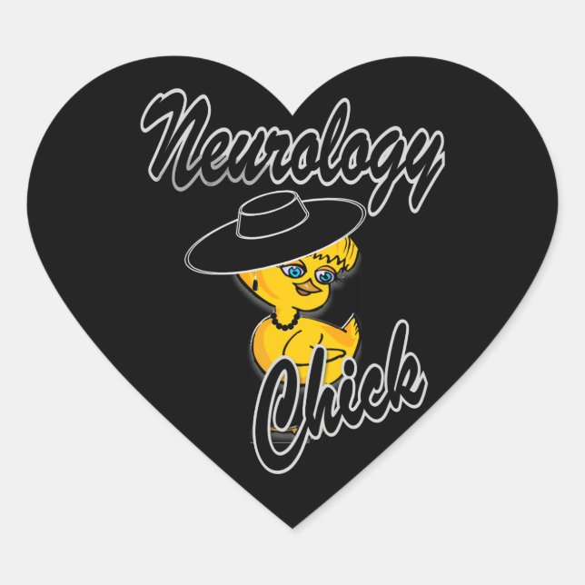 Neurology Chick #4 Heart Sticker (Front)