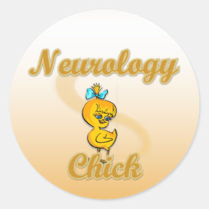 Neurology Chick Classic Round Sticker