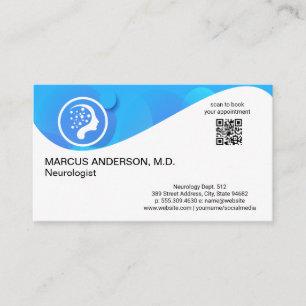 Neurology Logo QR Code Custom Business Card