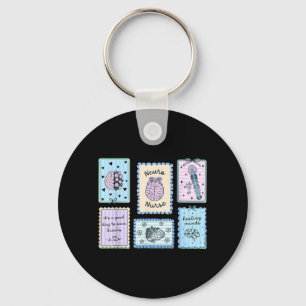 Neurology Neuro Nurse Stamp Work Neuro Icu Crew Keychain