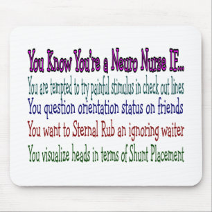 Neurology Nurse Hilarious Gifts, Unique Saying Mouse Pad