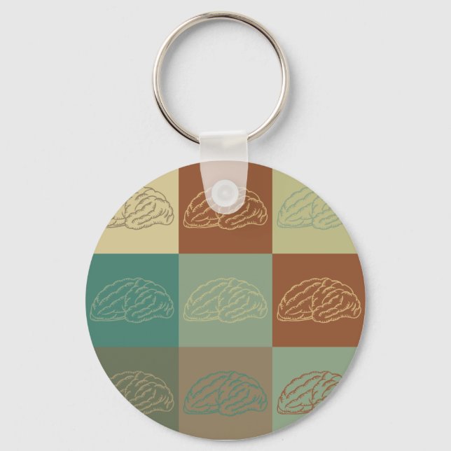 Neurology Pop Art Keychain (Front)